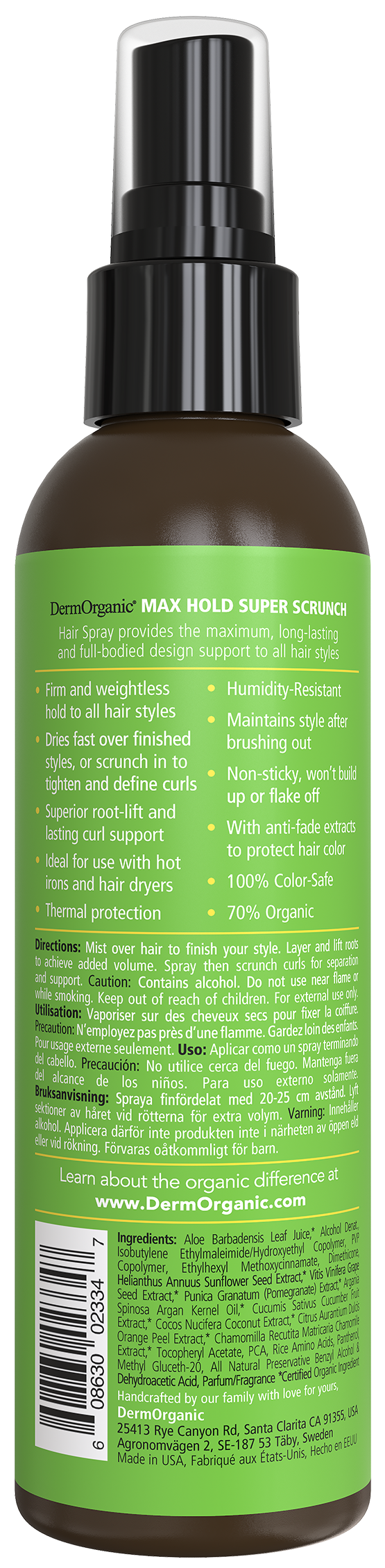 Super Scrunch Max Hold Hairspray – DermOrganic