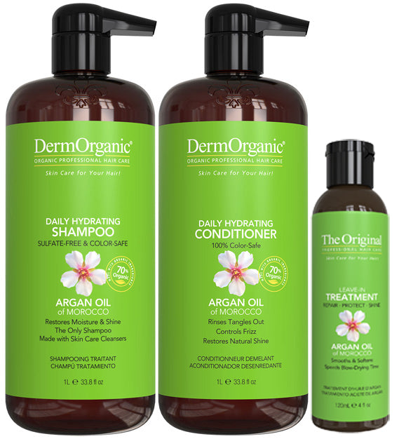 Dry Hair Treatment Kit Salon Size – DermOrganic - Main Image